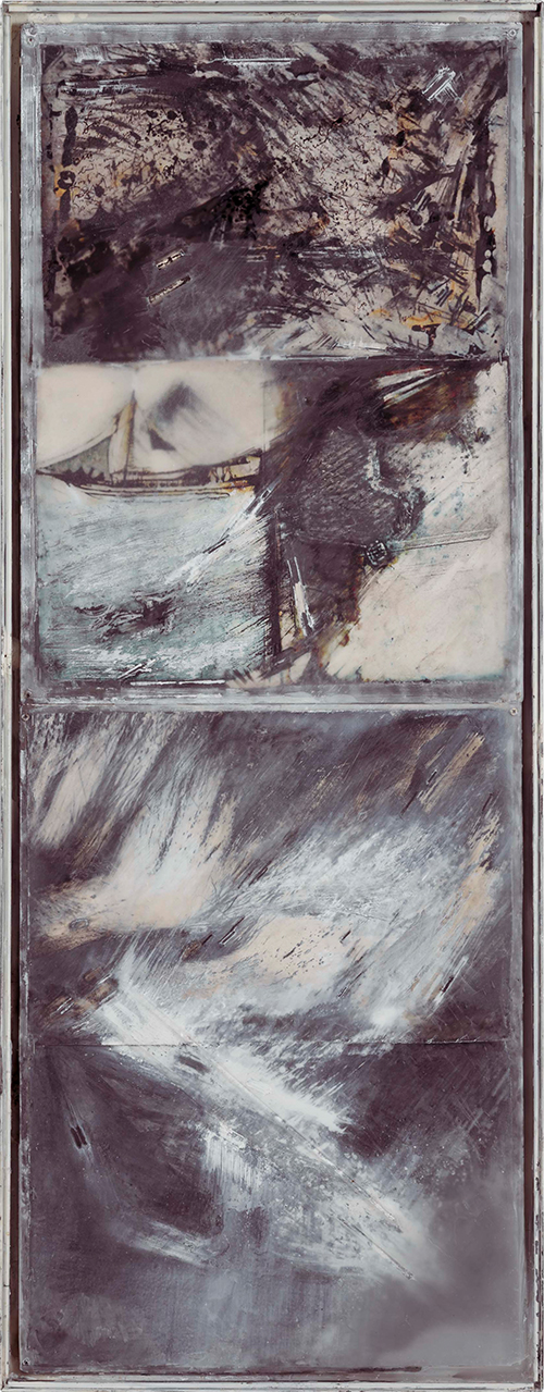 Whaling - Nota Visual 2 | 2010 | Mischtechnik auf Holz, paraffiniert | 132 x 52 cm
