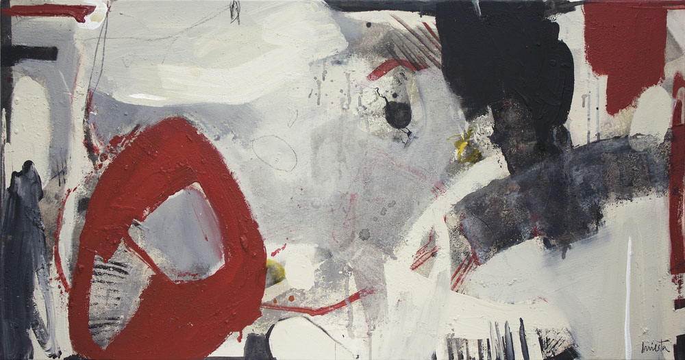 Avec le rouge II | 2015 | Mixed media on canvas | 61 x 116 cm