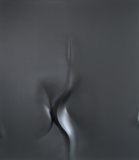Raumflächen 73 s.2H. | 1973 | Polyester schwarz | 125 x 110 cm